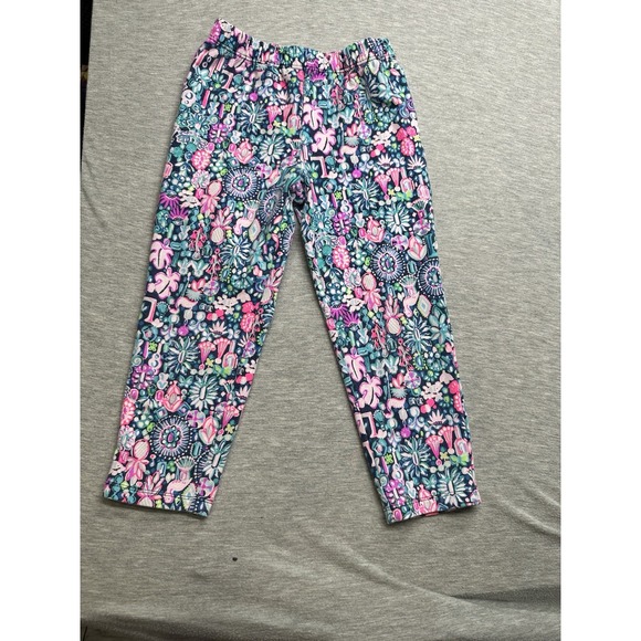 Lilly Pulitzer Girl S 4-5 Jewely MINI EMORA‎ PANTS Soft Knit Pull-On - Picture 1 of 7